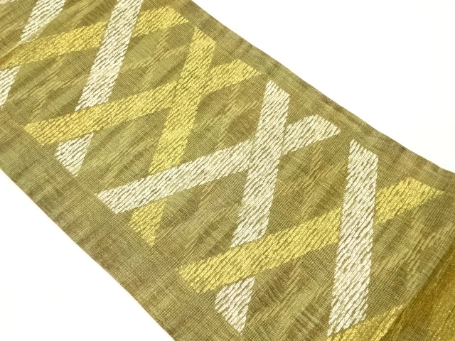 JAPANESE FUKURO OBI / KIN-TOSHI / WOVEN GRID